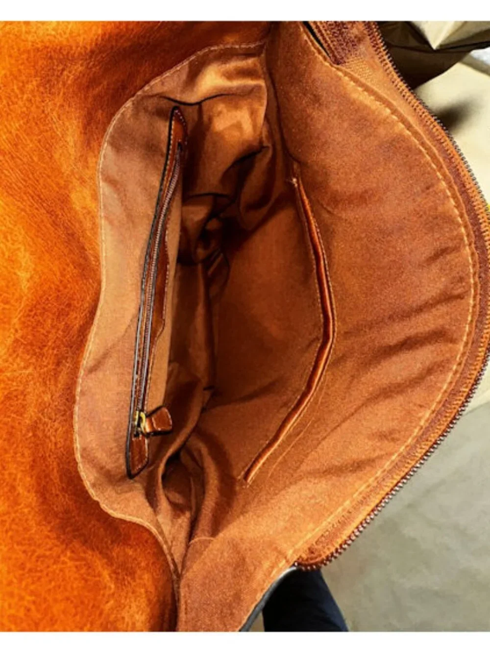 Brown Faux Leather Backpack, School Bag